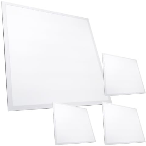 LED ATOMANT Pack 4x Panel LED Empotrable 60x60cm 48W, CCT (Selector de Color Blanco Calido, Neutro y Frio), 5000 Lumenes, Driver incluido