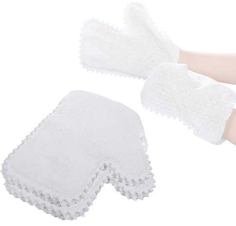 Ieron 10 Pcs Cleaning Gloves, Disposable Dust Removal Gloves Dual-Sided Dust Wipes Washable Dusting Wipes Reusable Dry Wet Cleaning Gloves for Home Kitchen