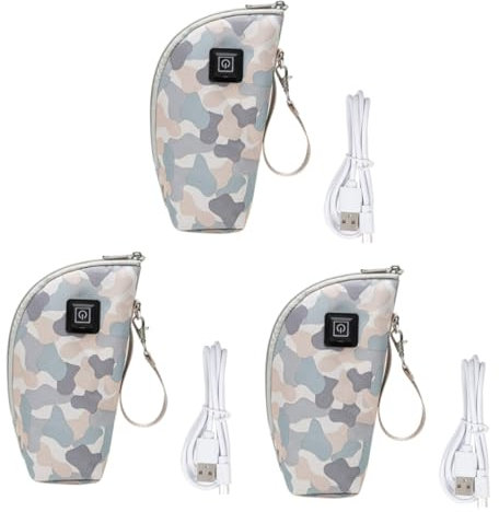 VICASKY 3pcs Water Bottle Heating Sleeve Cover Bottle Warmer USB Feeding for Newborn