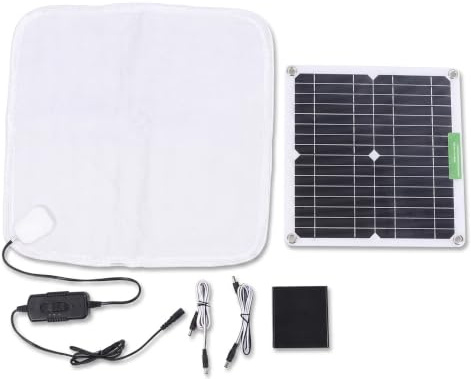 GOWENIC Couverture Chauffante à Panneau Solaire, Couverture Chauffante pour Animaux de Compagnie, Chauffage Rapide 50W, Coussin Chauffant Solaire Portable Doux pour Animaux de Compagnie