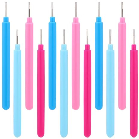 Nicear Kit de 12 herramientas de acolchado para papel y bolígrafo, 4 ranuras de colores, para papel, tarjetas, manualidades, bricolaje, hecho a mano.