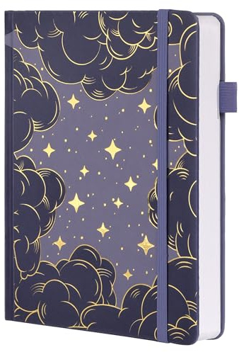 TIEFOSSI A5 Dotted Journal for Women Men, Dot Grid Notebook, 160 GSM Thick Paper, 192 Numbered Pages, Dotted Journal Notebook for Planner Organization, 5.8 x 8.2 in