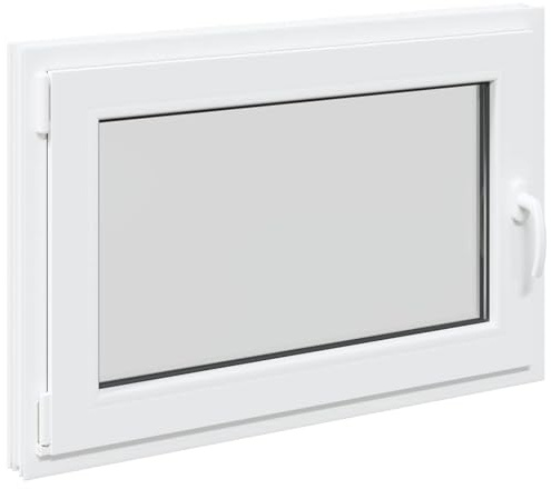 vidaXL Tilt & Turn Källarfönster RISOR 90 x 60 cm PVC och glas