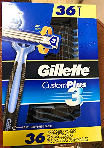 Gillette Custom Plus3 Disposable Razors, 36-count