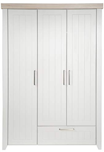 roba Kleiderschrank 'Helene', 3 Türen, eine Schublade, mit Soft Close-Technik, Lichtgrau