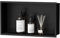 Neodrain Étagère de douche murale en acier inoxydable - Étagère de rangement pour salle de bain - 60 x 30 cm - Noir