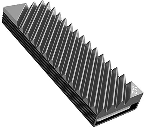 M.2 Heatsink Cooler, NVMe M.2 2280 SSD Double-Sided Heat Sinks with Silicone Thermal Pad for PC/PS5 (Gray)