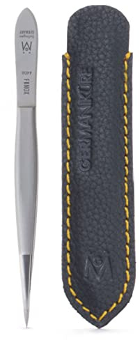 GERMANIKURE Pointed Tweezers in Leather Case - Made in Solingen Germany