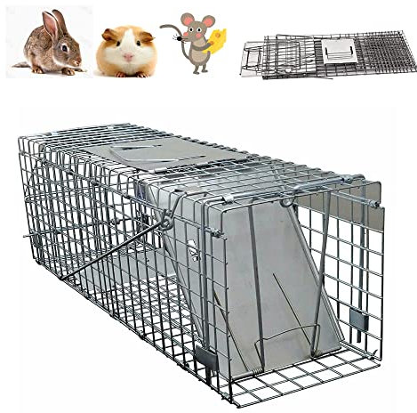 Heavy Duty Humane Mouse Traps, Easy to Set, Kids/Pets Safe, Reusable for Indoor/Outdoor use, for Large/Middle Animals, Rabbits, Stray Cat, Squirrel, Raccoon