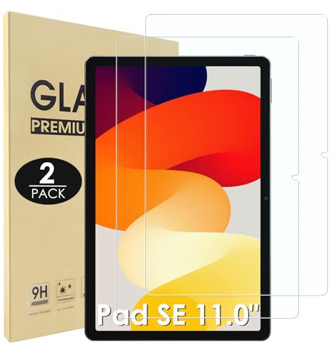 Hianjoo 2 Piezas Pantalla Protector Compatible con Xiaomi Redmi Pad SE/Pad 2 11.0, Premium Cristal Tablet Salvapantallas Vidrio Templado [9H Dureza Alta Claridad Sin Burbujas]