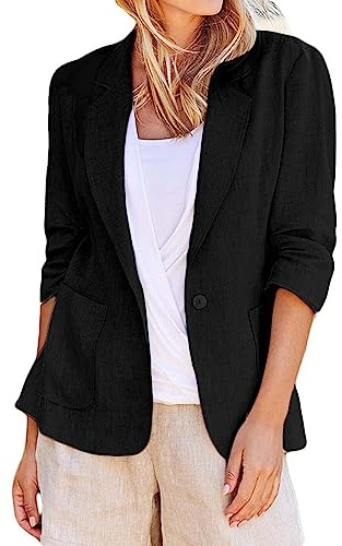 Sommarblazer dam lätt XL – bolero blazer dam festlig – kort blazer för kort sportig elegant sommar jersey oversize modern lätta stora storlekar kostym jacka kavaj midja tweed-klänning