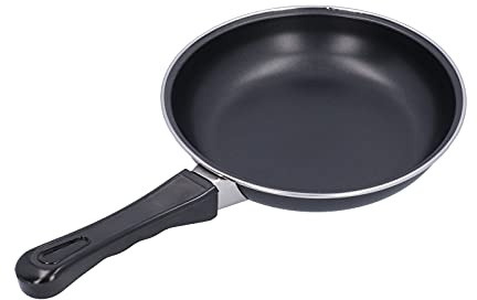 Sartén pequeña, redonda de acero inoxidable, antiadherente, para tortitas, tortillas, utensilios de cocina para cocina de inducción, cocina de gas (20 cm)
