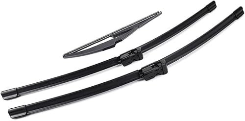 NIVQH Scheibenwischer Für FIAT 500 Ford KA 24/14/11, Vorne Hinten Wischer Klingen Set Bürsten Fenster Windschutzscheibe Zubehör