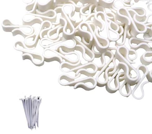 GENGENER Lot de 120 crochets de gouttière pour éclairage extérieur et câbles