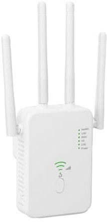 Amplificador WLAN, repetidor WLAN 2025, 1200 Mbit/s, 5G y 2,4 G de doble banda ultraxtender WiFi, amplificador de señal con 1 puerto LAN, 1 puerto WAN, WPS, compatible con todos los routers (blanco)