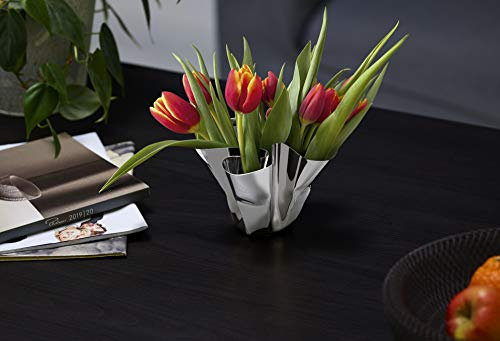 Philippi - Margeaux Vase oder Windlicht - handgefaltetes Unikat aus Edelstahl - Teelicht oder Vase. Eyecatcher für jeden Anlass