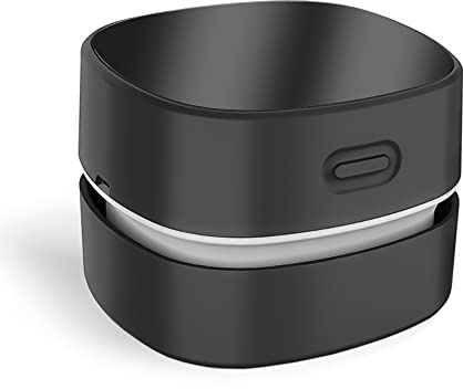 ODISTAR Desktop Vacuum Cleaner,Mini Table dust Sweeper Energy Saving,High Endurance up to 400 mins,Cordless&360º Rotatable for Cleaning Hairs,Crumbs,Computer Keyboard of Gifts for Kids (Black)