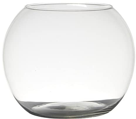 INNA-Glas Vaso a Sfera per Candele TOBI Earth in Vetro, Trasparente, 20cm, Ø25cm - Vetro per Candele