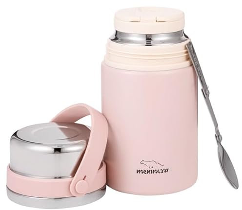 800ml Stainless Steel Food Flask – Leakproof Thermal Soup Container – Keeps Food Hot & Cold for 12 Hours – Portable Insulated Lunch Jar for Work, School, Travel Soup Flask