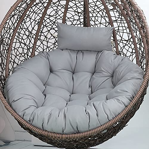Silla colgante con forma de huevo con soporte y almohada - Para interiores y exteriores, silla columpio para relajarse, 105x90cm