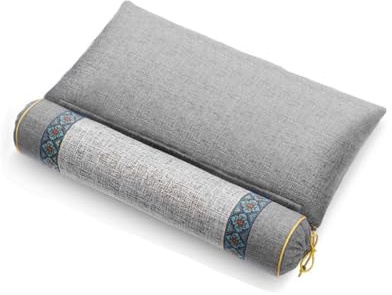 WRJAHCG Cuscino di Grano saraceno, 43cm Cuscino ergonomico cervicale, Cuscino Ortopedico, per alleviare Il Dolore, Guanciale de Sostegno Stabile,[c] Gray