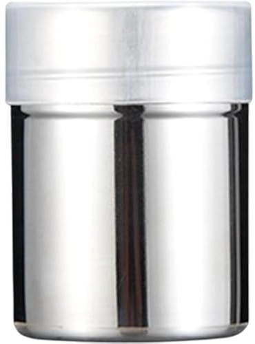 Tubayia Espolvoreador de chocolate de acero inoxidable en polvo, azúcar en polvo, café, sal, pimienta para hornear, cocinar, mousse, bebidas de chocolate (grande)