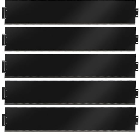 Monucep Bordure de pelouse en métal galvanisé, 5 m, 10 m, 15 m, 20 m, 25 m, 30 m, 35 m, 40 m, 45 m, 50 m, palissade, Peut être utilisée pour Cour, Jardin, Noire (Longueur 5m - Hauteur 15cm)