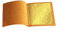 SIM GOLD LEAF lot de 10 feuilles d'or pur alimentaire 43 mm X 43 mm 24 carats 100% veritable