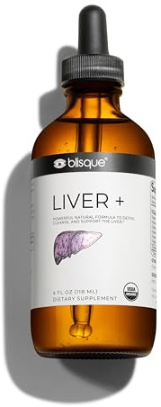 Blisque – Organic Liver Support Complex Supplement to Detox, Cleanse, and Repair the Liver | Doctor-Approved | Natural Ingredients | Milk Thistle and Dandelion Root | 4 Ounce | 118 Servings