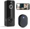 New Flash Wireless Video Doorbell Camera With Chime 720P 2.4G WiFi Smart Doorbell Camera IP65 Battery Operated PIR Motion Detection Night Vision 2-Way Audio Support Cloud Storage