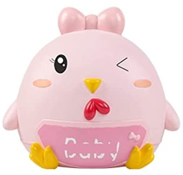 Spardose Sparschwein Cartoon Hühner Spardose Münzen Aufbewahrungsbox Wohnkultur Spardosen Spielzeug Festival Geburtstagsgeschenke Spardose Erwachsene (Color : Rosa, Size : B)