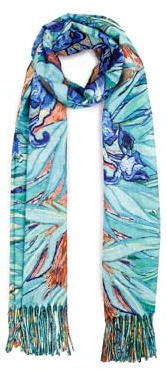 QUEEN HELENA Écharpe d'hiver lourde chaude enveloppante pour femme avec col rond à motifs SC22-9, taille unique