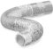 Hon&Guan 150mm Abluftschlauch Alu Flex-Schlauch mit 2 Edelstahl Schlauchschelle, Flexibel Hitzebeständiger Alurohr Länge 2m für Abzugshaube, Klimaanlage, Trockner, Rohrventilator (6inch, Silber)