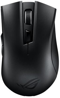ASUS ROG Strix Carry Ergonomic Optical Gaming Mouse with Dual 2.4 GHz/Bluetooth Wireless Connectivity, 7200-DPI Sensor and ROG-Exclusive Switch Socket Design