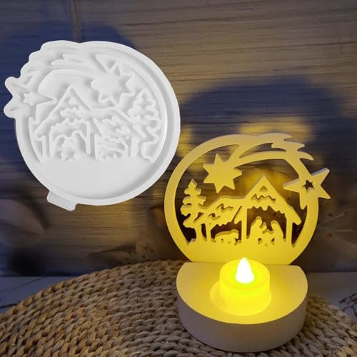Silikonformen Gießformen Krippe TREABEAR, Silikonform Krippe, Gießformen Silikon Weihnachten, Gipsformen Zum Gießen Weihnachten,Kerzenformen Zum Gießen, Silikon Formen Zum Gießen, Gießform Weihnachten