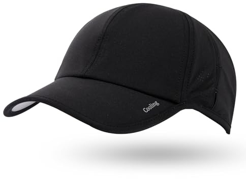 TOP-EX L/XL/XXL Unisex Gorra de béisbol transpirable, protección UV, gorra de verano, gorra de sol, gorra de correr, gorra de golf, con soporte para gafas de sol, 96550_black, XL