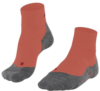 FALKE TK5 Wander Short W Sso lana filo funzionale sottili antivesciche 1 paire, Calzini da escursionismo Donna, Arancione Coral 8017, 41-42