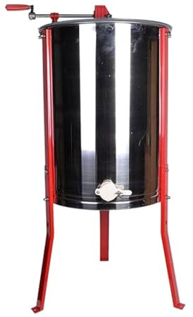 NJDQFA Manuelle Honigschleuder, 2 Rahmen 304 Edelstahl Honigpresse, Imkereiwerkzeug Mit Transparenter Abdeckung, Bienenzucht Zubehör