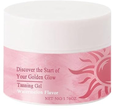 Gel bronceador marrón | Crema de gel acelerador de bronceado natural, loción bronceadora nutritiva 50 g para tumbona, vacaciones, piscina, verano, interior y exterior