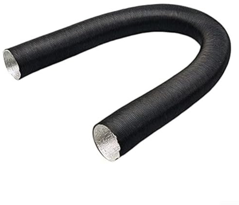 Manguera de admisión de aire de aluminio de 42 mm para calentador auxiliar diesel, tubo de ventilación flexible ignífugo, tubo de transferencia de aire frío y caliente a prueba de golpes (300 cm)