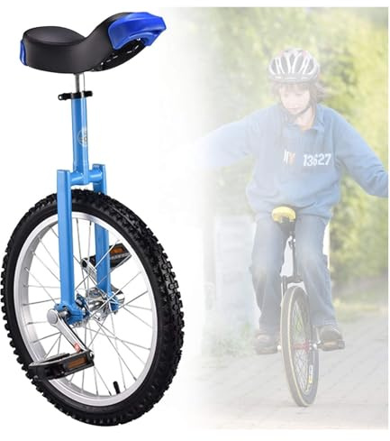 SFQEVHRZ Monociclo, Monociclo for Bambini con Ruote da 18 Pollici, Antiscivolo, Pneumatici Montagna, Bici Equilibrio for Esercizi di autobilanciamento(Blue)