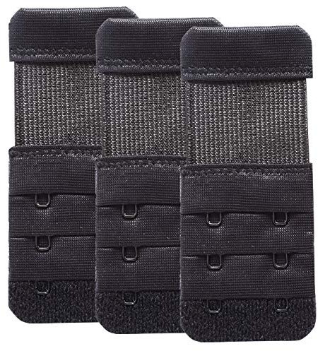 YARBAR Bra Extenders 2 Hook Soft Stretchy Bra Extension Strap Comfortable Pack of 3