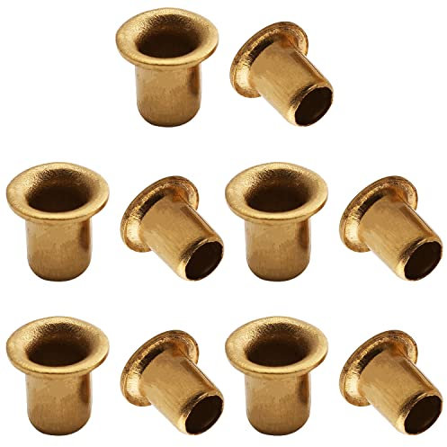 MroMax remache hueco M4 X 5 agujero pasante cobre hueco remaches ojales placa de circuito PCB 100pcs