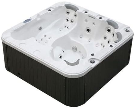 Bagno Italia Mini piscina idromassaggio per 6 persone da 230x230 cm getti ad aria e ad acqua e con riscaldatore