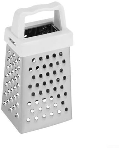 Zoegneer Rallador de acero inoxidable, mini molinillo de cuatro lados rallador de mano/rebanador/rallador, cortador de verduras multifuncional, utensilio de cocina, rallador de ajo