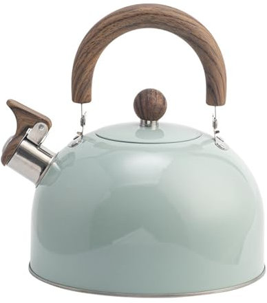Herdkessel Pfeifender Teekessel 3L Teekanne mit Cool- Grip- Griff aus Edelstahl Teekessel Teekanne Wasserkocher Kaffeekanne für Induktion Elektro Gasherd Indoor Outdoor