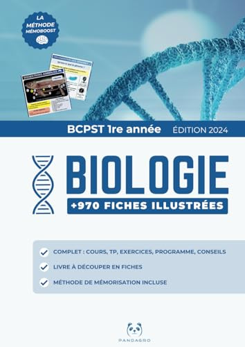 Biologie BCPST 1re année - MÉMOBOOST Pandagro - Nouvelle Edition: Livre découpable à fiches transportables | Complet : Objectif Agro-Véto G2E ENS - Sciences Cognitives - Mémorisation optimisée