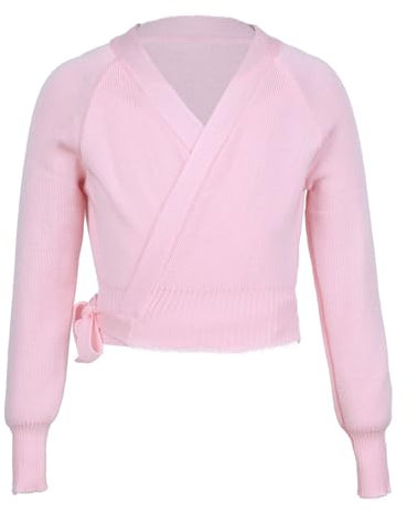 Top da Danza Giacca body da ginnastica for balletto for ragazza, maglione da ballo a maniche lunghe, top cappotto caldo, abbigliamento da ballo for bambini, giacca avvolgente for balletto per Bambini