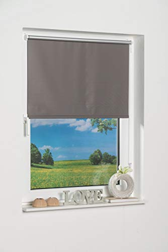 K-Home Store Enrouleur occultant Thermique sans perçage Gris 200 x 40 cm (L x l)