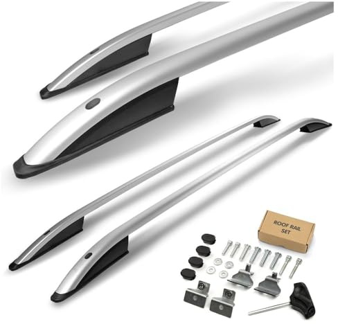 CHROMEMASTER | Barre da Tetto, Rail Tetto Compatibile con Toyota RAV4 2013-2018; Sono Utilizzate per il Montaggio di Portapacchi, Box da Tetto o Portabiciclette | Costruzione in Alluminio